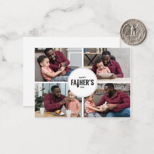 Happy Fathers Day Custom Photo Note Card