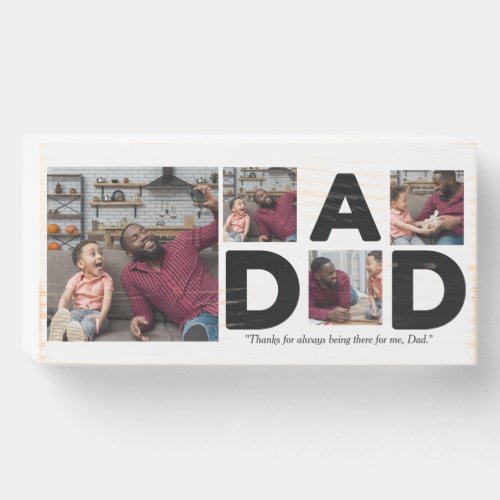 Happy Fathers Day Custom Photo Wooden Box For Dad