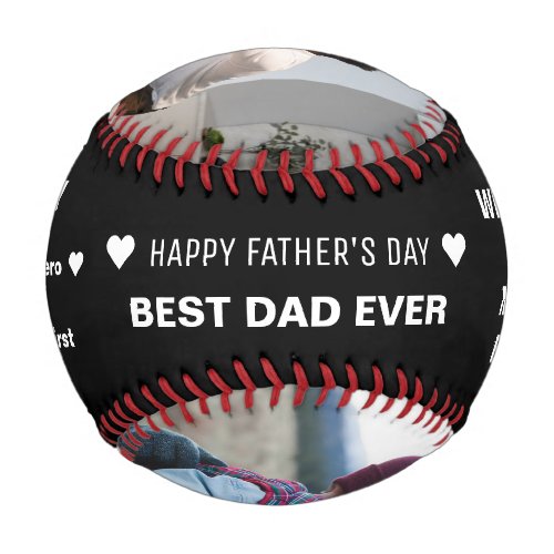 Happy Fathers Day Custom Photos Quote  Names Ba Baseball