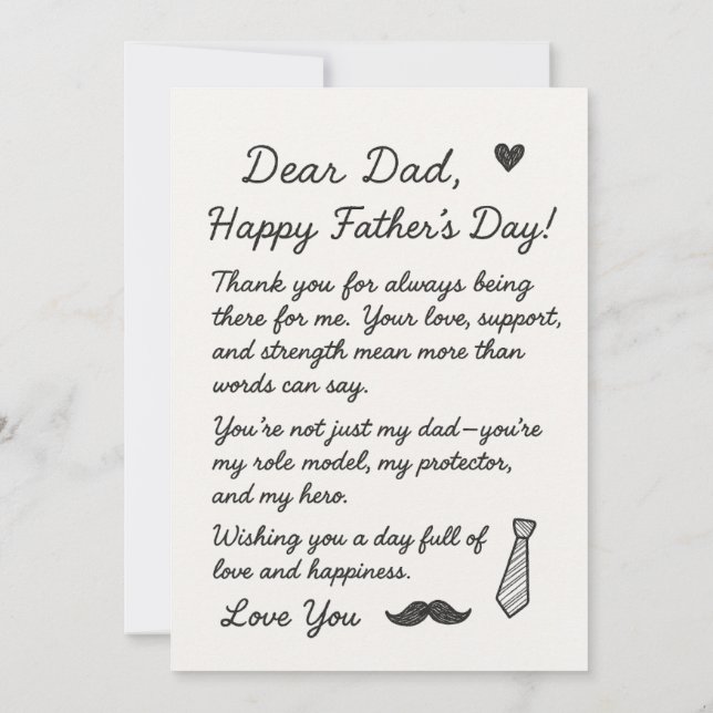 Happy Fathers Day Cute Bear Daddy Cards (Back)