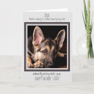 Happy Father's Day- Cute Pet Photo - Humor Dog Dad Card