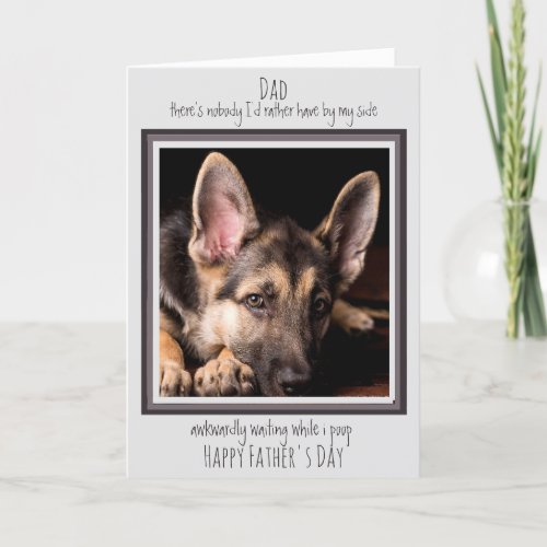 Happy Fathers Day_ Cute Pet Photo _ Humor Dog Dad Card