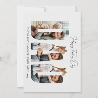 Happy Fathers Day Dad Custom Photo Card