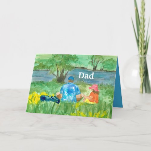 Happy Fathers Day Dad From Daughter Summer Picnic Holiday Card