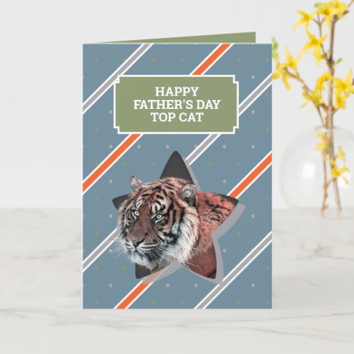 Happy Father's Day Dad Funny Cool Tiger Card | Zazzle