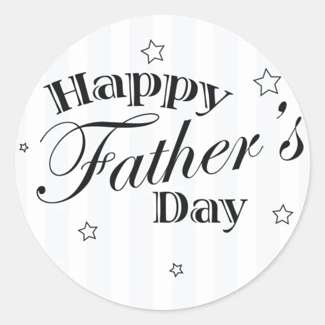Happy Father's Day Dad Gift Idea Classic Round Sticker | Zazzle