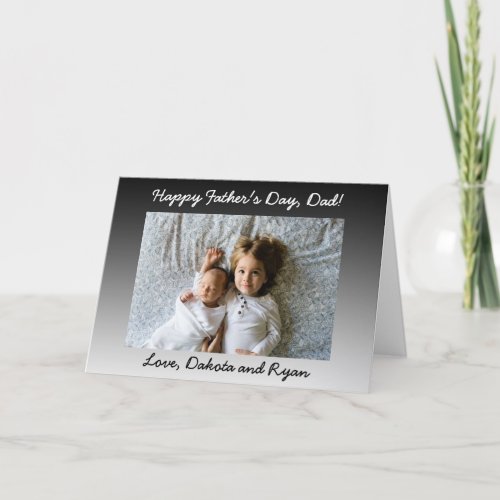 Happy Fathers Day Dad Personalized Photo Card