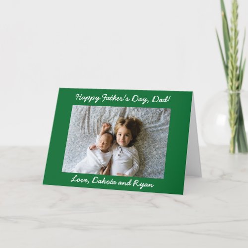 Happy Fathers Day Dad Personalized Photo Card