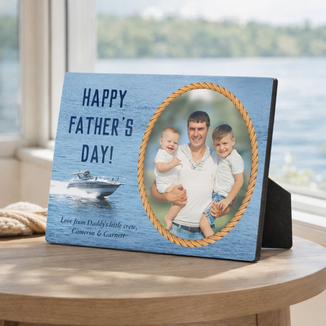 Happy Fathers Day Dad Personalized Photo Plaque (Creator Uploaded)