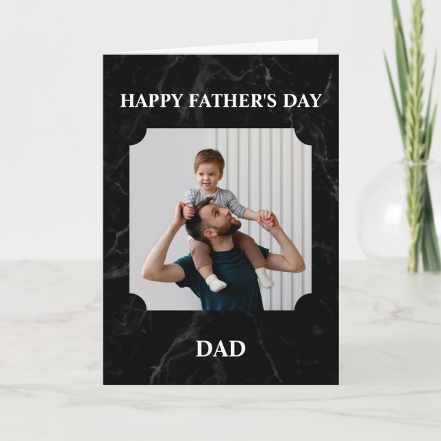 Happy Father's Day Dad Photo Custom Card (Front)