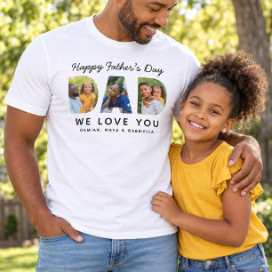 Happy Fathers Day Dad Photo We Love You T-Shirt