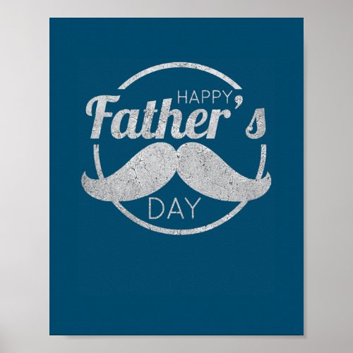 Happy Fathers day Dad Vintage Retro Birthday Poster
