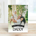 Happy Father's Day Daddy Custom Photo Card<br><div class="desc">Affordable custom printed Father's Day card personalized with your photos and text. This cute design features bold text and a banner that reads "Happy Father's Day Daddy" or you can customize it with your own special message. Add your personalized greeting on the inside. Use the design tools to change the...</div>