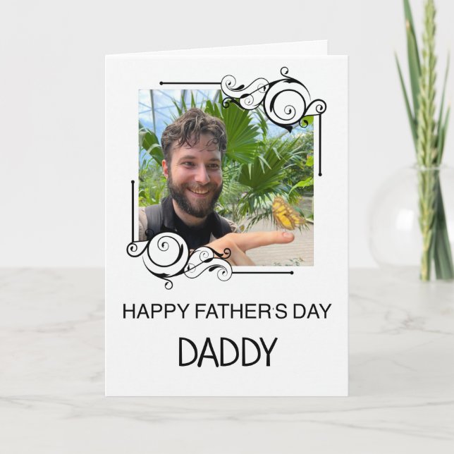 Happy Father's Day Daddy Custom Photo Card (Front)