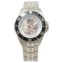 Happy Father's Day Daddy Custom Photo Gift Wrist Watch Happy Father's Day Daddy Custom Photo Gift Wrist Watch