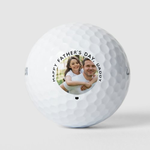 Happy Fathers Day Daddy Photo Golf Balls
