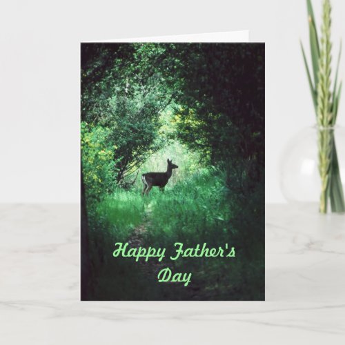 Happy Fathers Day Deer in woods Card
