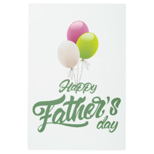 Happy Father's Day Design Metal Wall Art