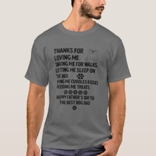 Happy Father's Day Dog Dad From Daughter And Son F T-Shirt