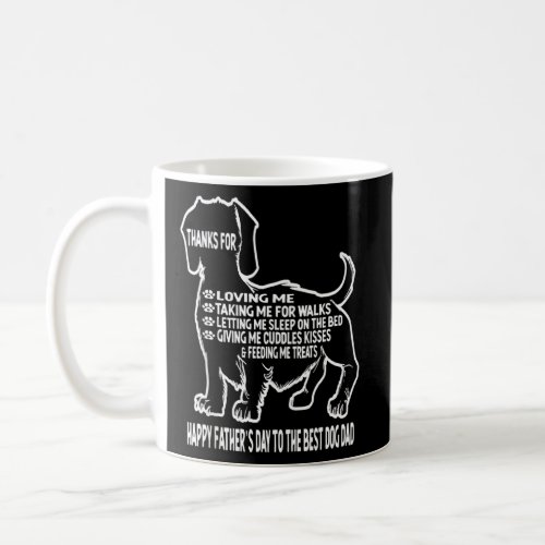 Happy Fathers Day Dog Dad From Son And Daughter F Coffee Mug