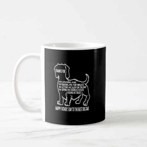 Happy Fathers Day Dog Dad From Son And Daughter F Coffee Mug
