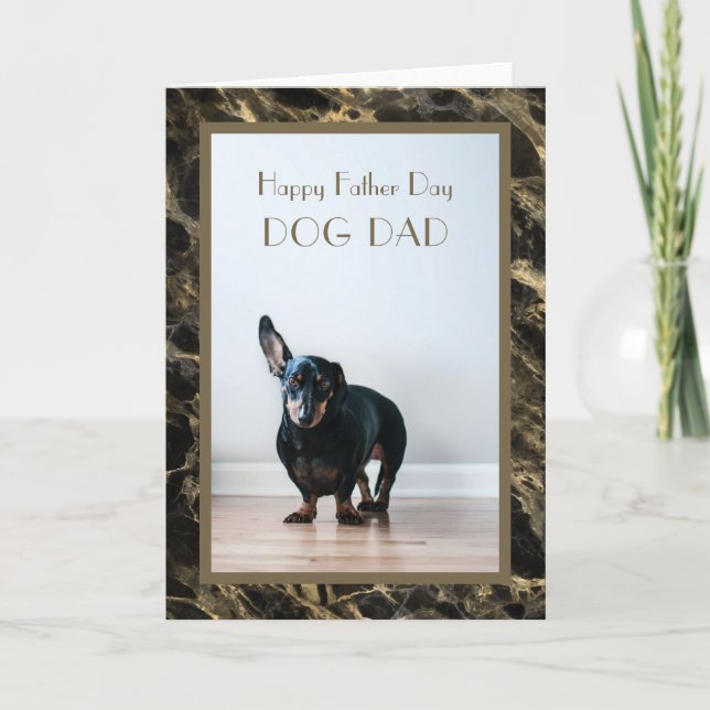 Happy Fathers Day Dog Dad Photo Card (Front)