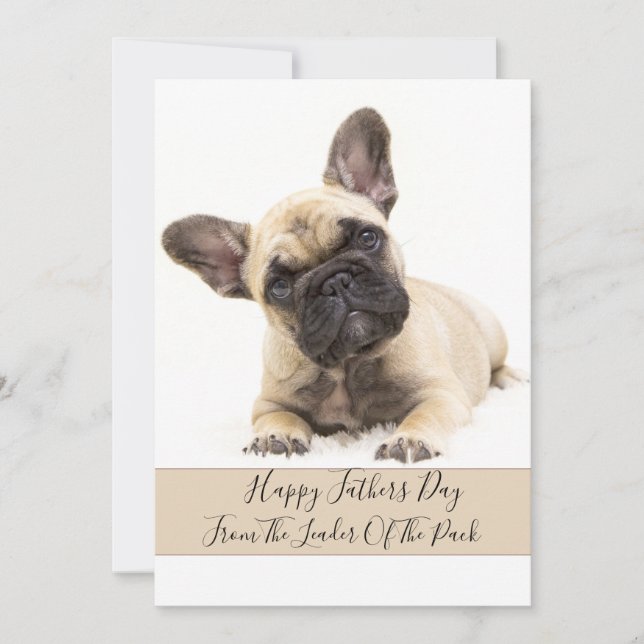 Happy Fathers Day Dog Photo Holiday Card (Front)