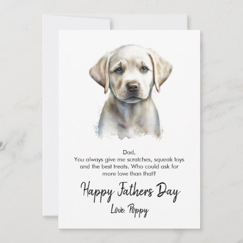Happy Fathers Day Dog Photo Holiday Card