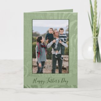 Happy Father's Day Elegant Green Photo