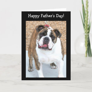 Happy Father's day English bulldog card