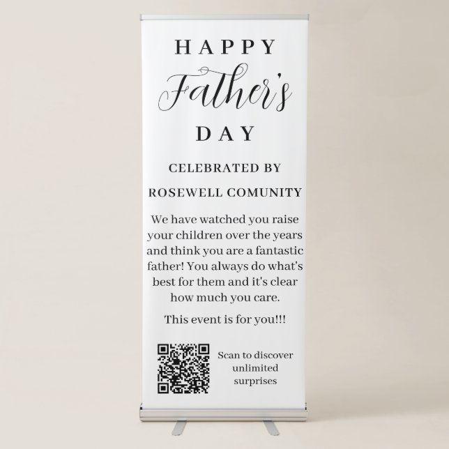 Happy Father's Day Event Welcome Retractable Banner (Front)