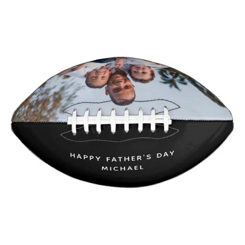 Happy Fathers Day Family Custom Name Photo Football