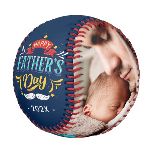 Happy Fathers Day Family Photos _ Navy Blue Baseball
