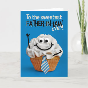 Happy Fathers Day Father In Law Sweetest Cupcake Holiday Card