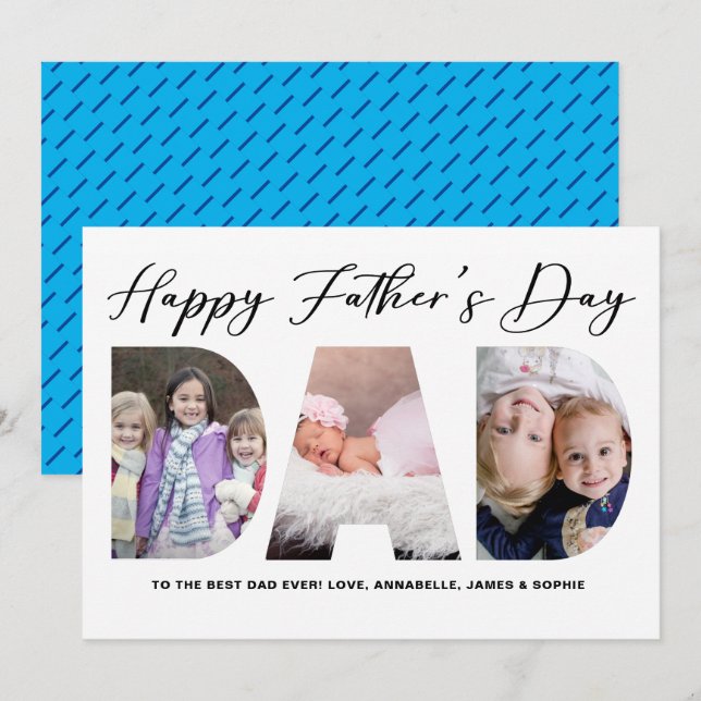 Happy Father's Day | Father's Day Photo Holiday Card (Front/Back)