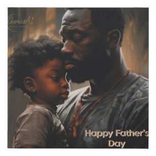 Happy Father's Day Faux Canvas Print