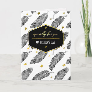 Happy Father's Day. Feather Pattern Card