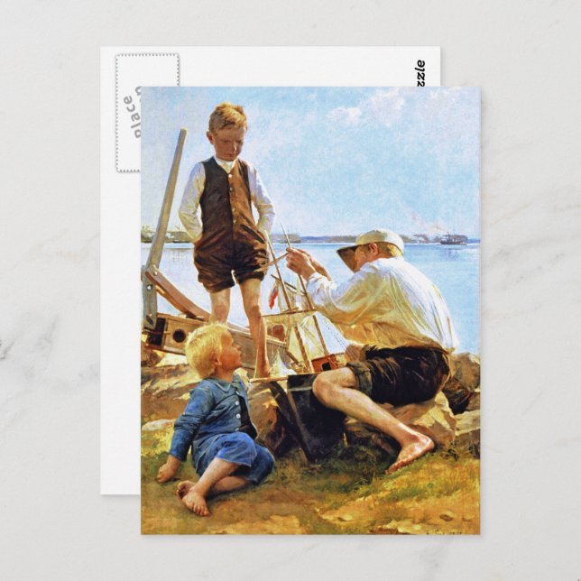 Happy Father's Day. Fine Art  Postcard (Front/Back)