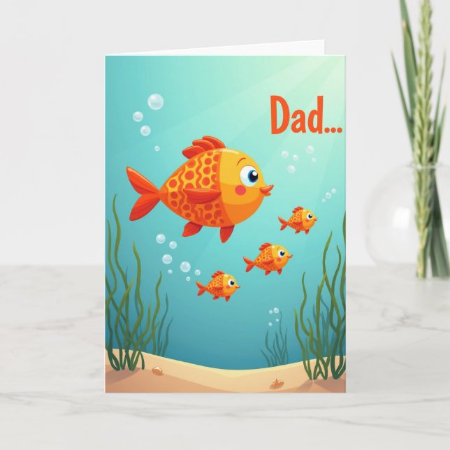 Happy Fathers Day Fish Card (Front)