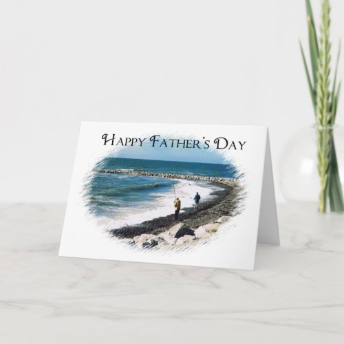 Happy Fathers Day_Fishing by the Sea Card