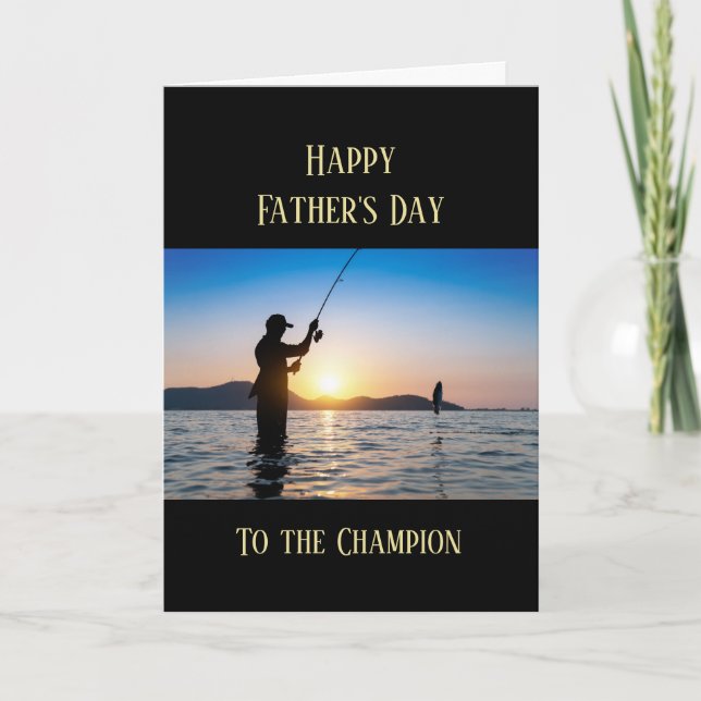 Happy Father's Day Fishing Fisherman Fish Card (Front)
