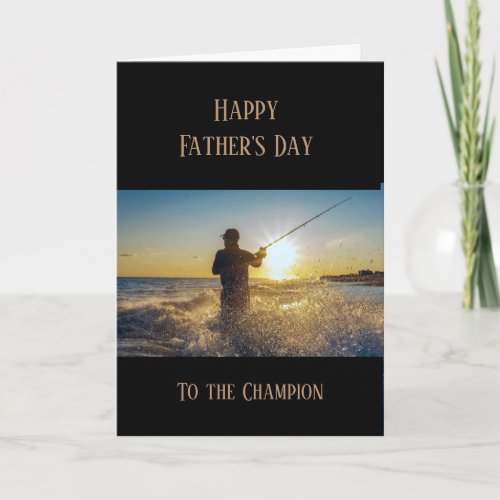 Happy Fathers Day Fishing Fisherman Fish Card