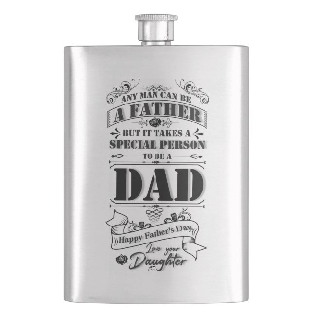Happy Father's Day  Flask (Front)