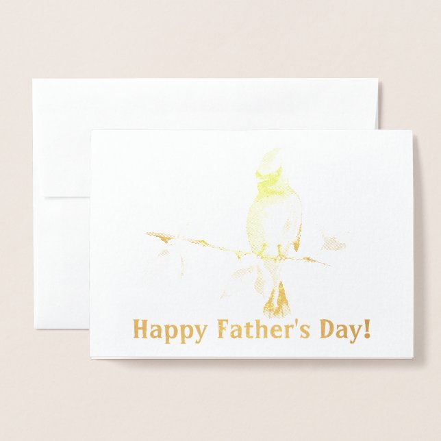 Happy Father's Day Foil Card (Front With Envelope)
