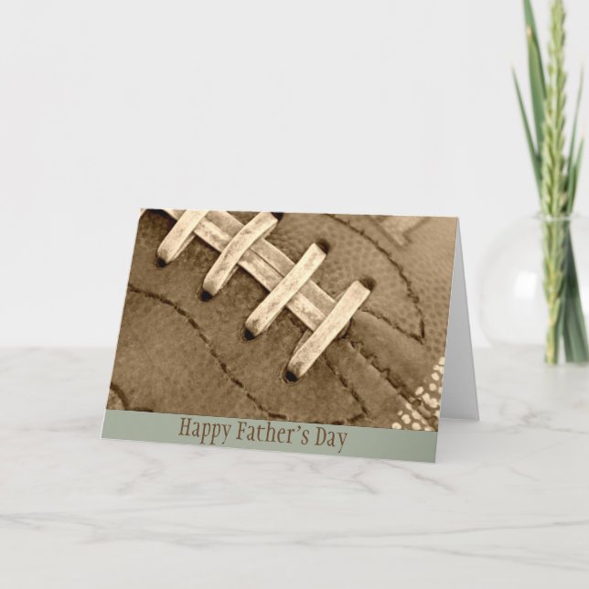 Happy Father's Day Football Greeting Card (Front)
