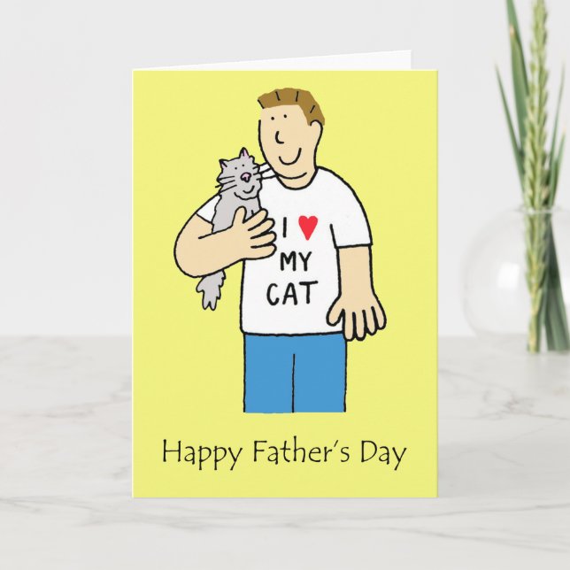 Happy Father's Day for Cat Lover. Card (Front)
