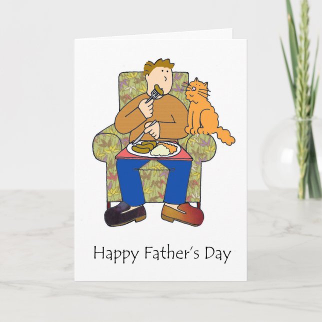 Happy Father's Day for Cat Lover Card (Front)