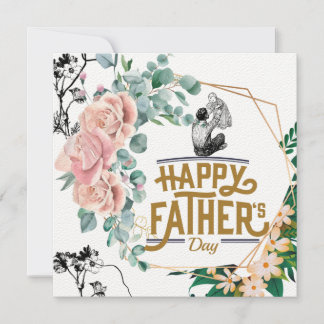 Happy Father's Day For My Dad Thank You Card