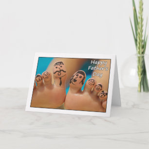 Happy Father's Day from All of Us, Toe Family Card