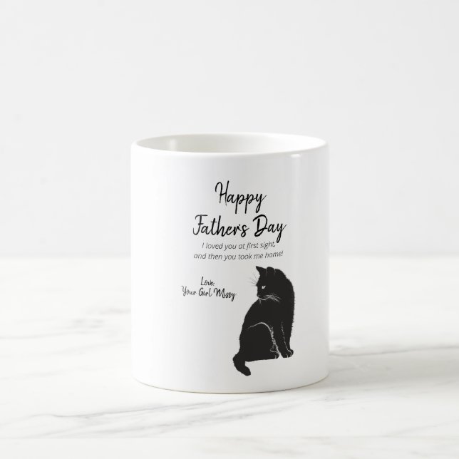 Happy Father's Day From Cat Coffee Mug (Center)